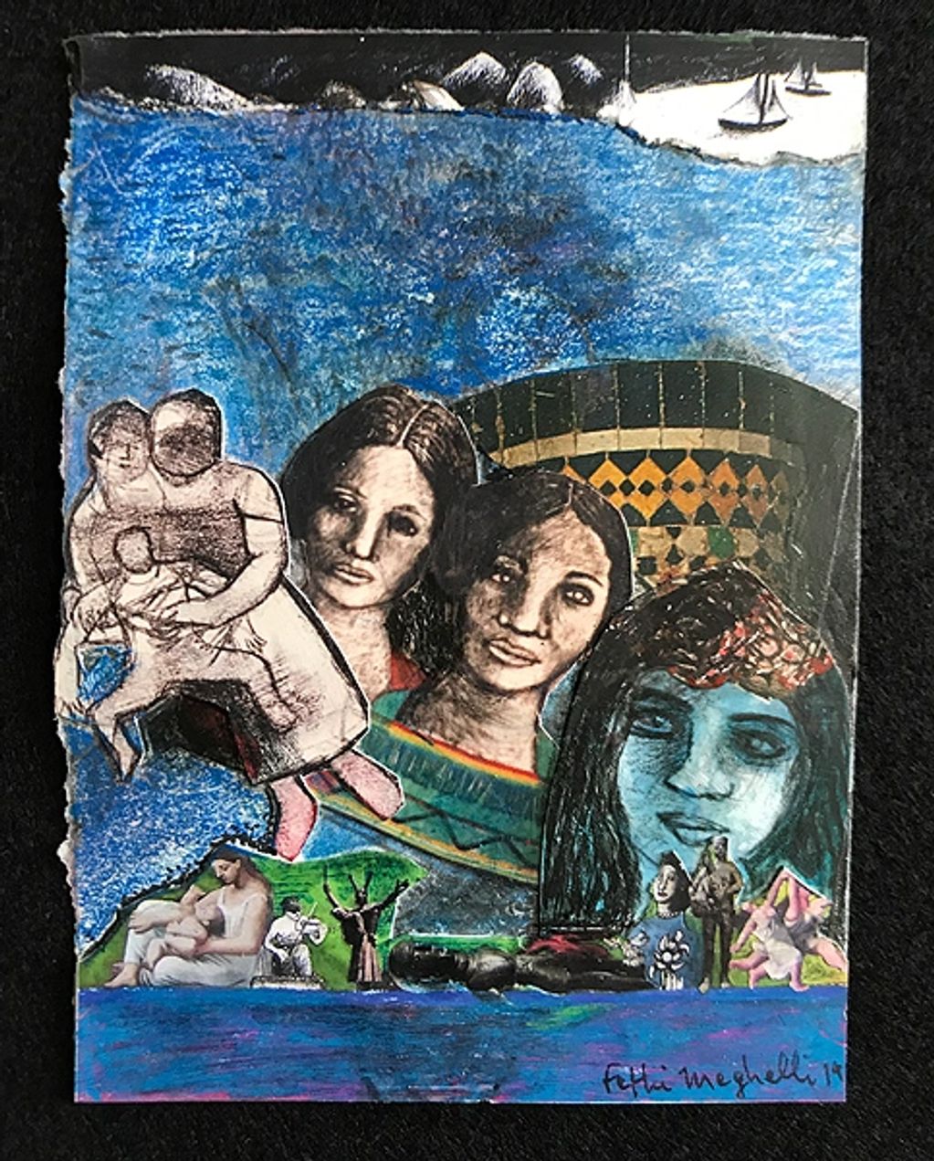 A Night Sky
mixed media collage