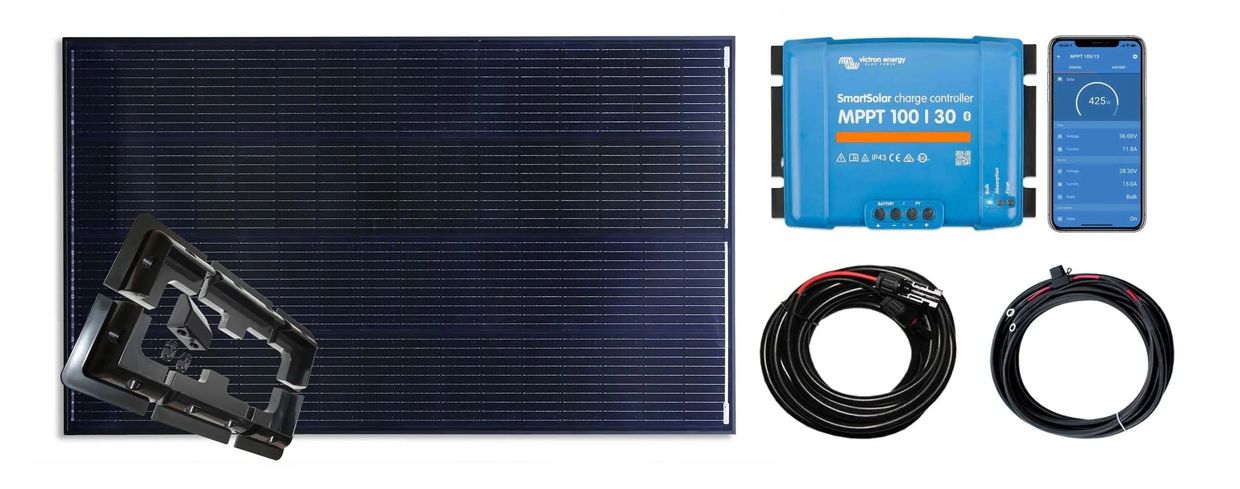 Solar panels supplied and fitted by Tourer-Tek Caravans