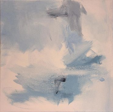 Acrylic diptych, each 14 x 14