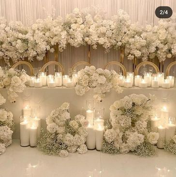 Elegant luxury wedding candle arrangement by Saintfleur Luxury Candles in Dallas.