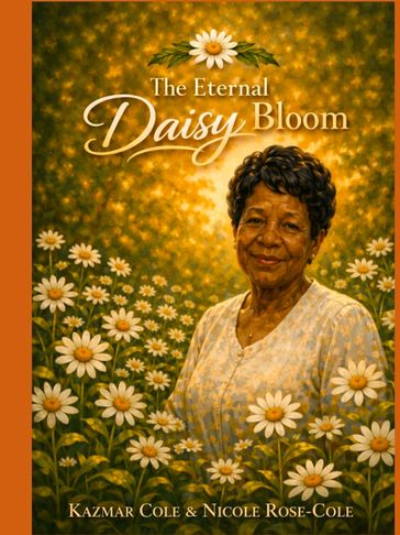 Book cover featuring a woman surrounded by daisies.