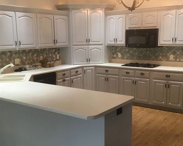 white kitchen cabinet painting