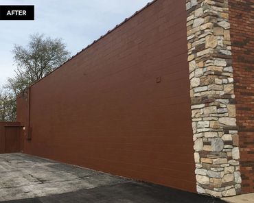 building exterior after paint