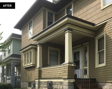 home exterior after new paint and trim