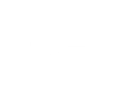 Abstract white geometric shapes forming a symmetrical pattern on black background.