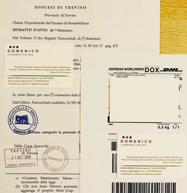 pesquisa certidão italiana