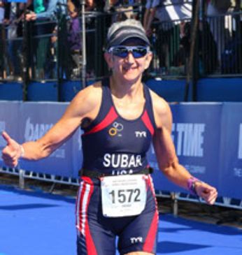 Male athlete running long distance marathon course