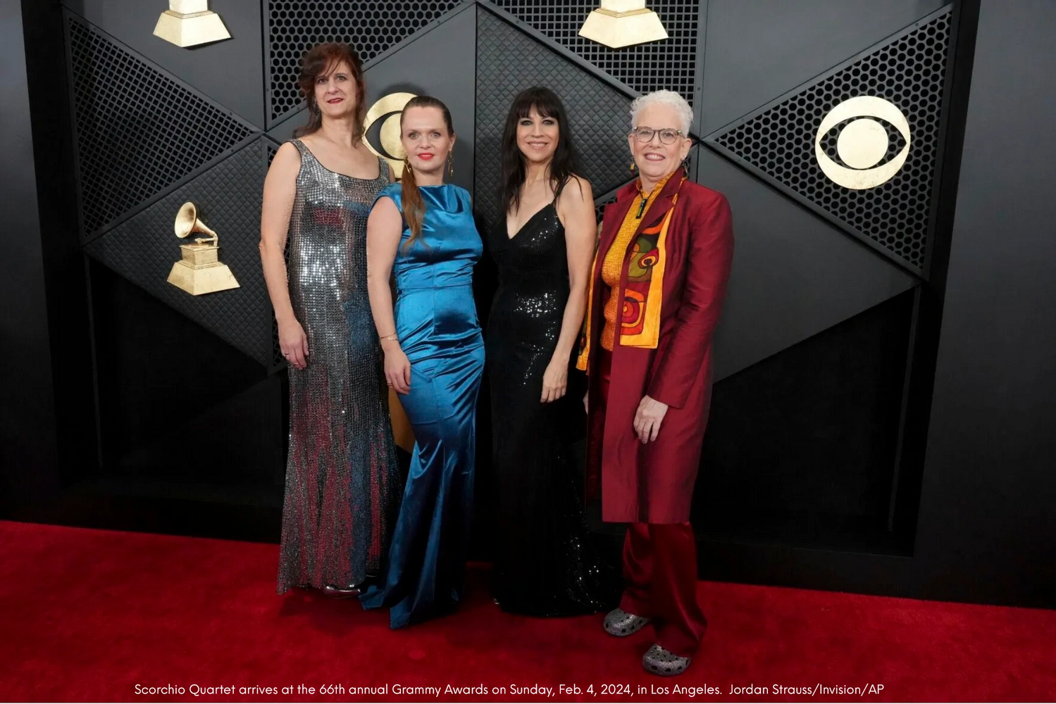 Scorchio Quartet at the 66th annual Grammy Awards on Sunday, Feb. 4, 2024, in LA. Jordan Strauss/AP 