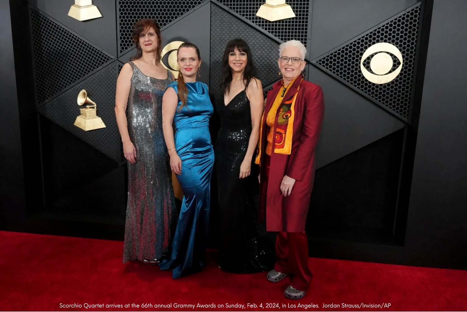 Scorchio Quartet at the 66th annual Grammy Awards on Sunday, Feb. 4, 2024, in LA. Jordan Strauss/AP