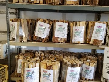 Kindling firewood bundles for sale at the Koi Lagoon in Fort Collins