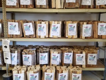 Buy a firewood bundle at the Koi Lagoon in Fort Collins