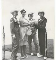 Karen with attendants and Miss Kansas 1959 Sharon O'nea