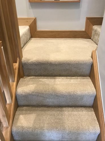 Dreamfields carpet fitted on stairs