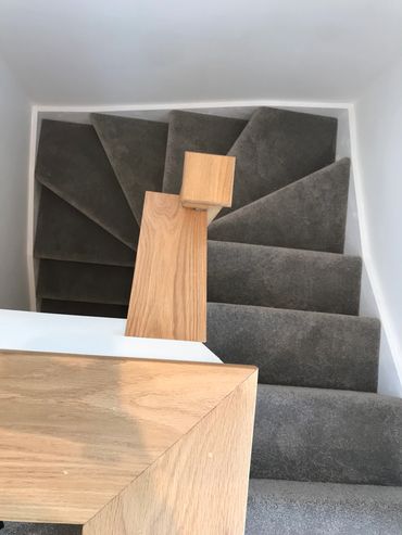 Sophisticat Mocha fitted on staircase
