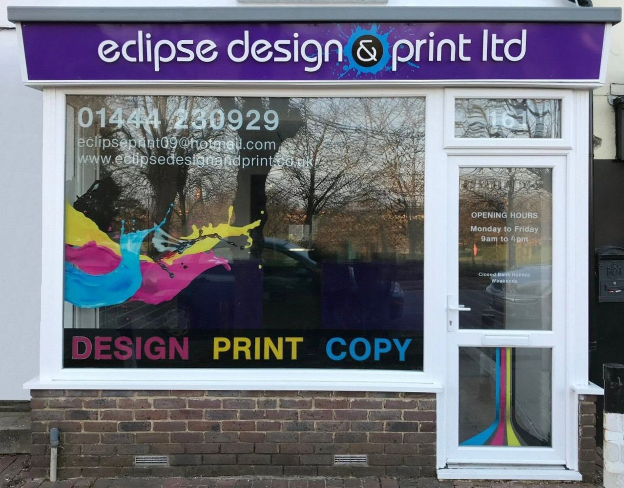 Eclipse Design and Print Ltd
Burgess Hill
West Sussex
RH15 8LH