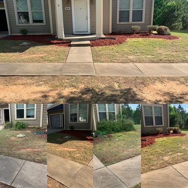 Red Mulch Installation