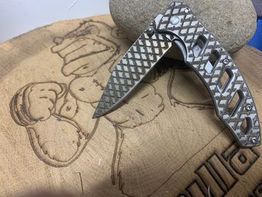 Engraved pocket knife