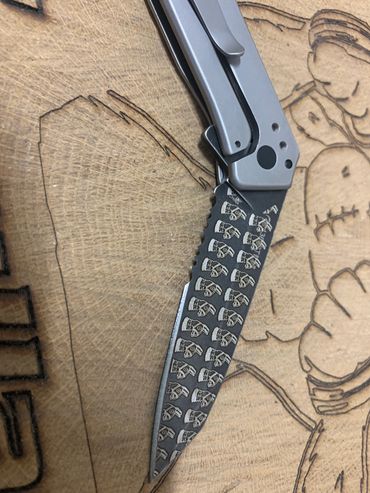 Engraved pocket knife