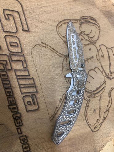 Engraved pocket knife
