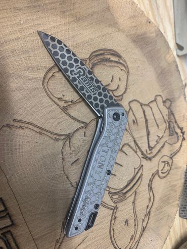 Engraved pocket knife