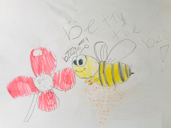 betty the bee drawing