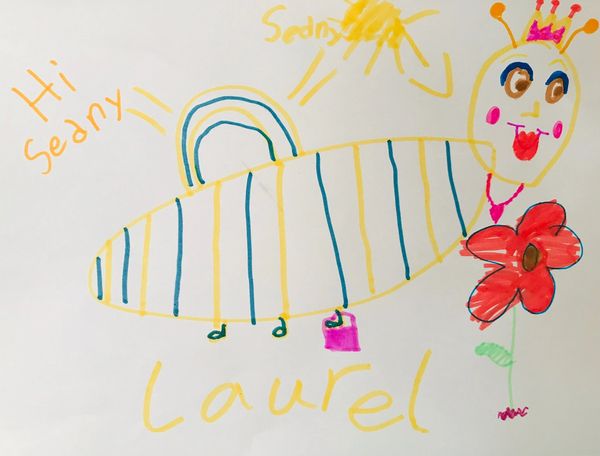 Queen bee sunshine drawing