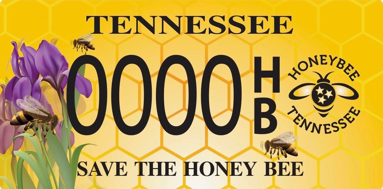 Honeybee Tennessee License Plate