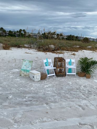 Beach Breeze Weddings of Sarasota sitting area
incuded with all beach wedding decor packages
