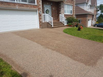 Restoring exposed aggregate driveway and front staircase. Clean and re-seal!