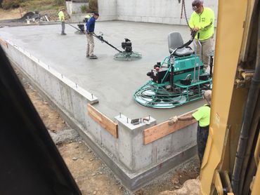 residential flatwork - shop slab (view 2)  - power trowel and float pan smooth finish