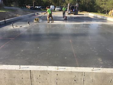 residential flatwork - smooth finish slab with early entry Soff-cut control joints