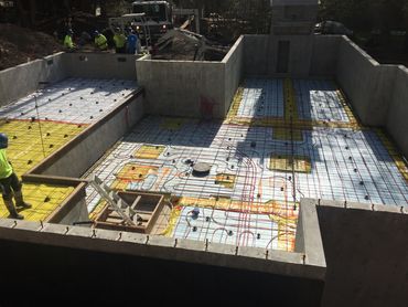 residential walls - basement slab prep with radiant coils