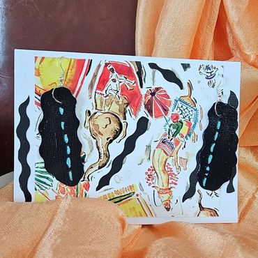 Tracks...
This image includes tracks made by transportation, animals and people. An eclectic card in