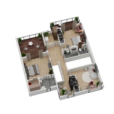 3-D Floor Plan