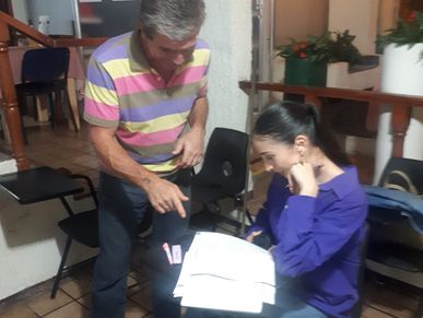 Aula de la escuela de idiomas Fundación Amigos de Italia en Zapopan