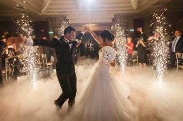 New Jersey Sound Machine Wedding DJ Indoor First Dance Introduction Sparklers