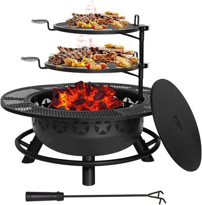 Fire Pit grilling food