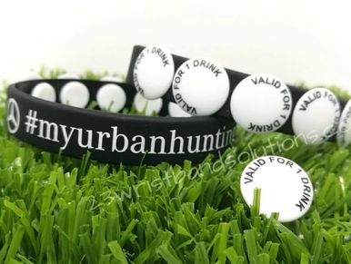 Silicone wristbands with tokens