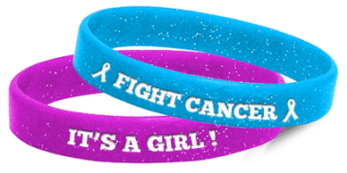 Glitter silicone wristbands