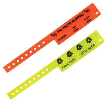 PVC wristband with tear-off tokens