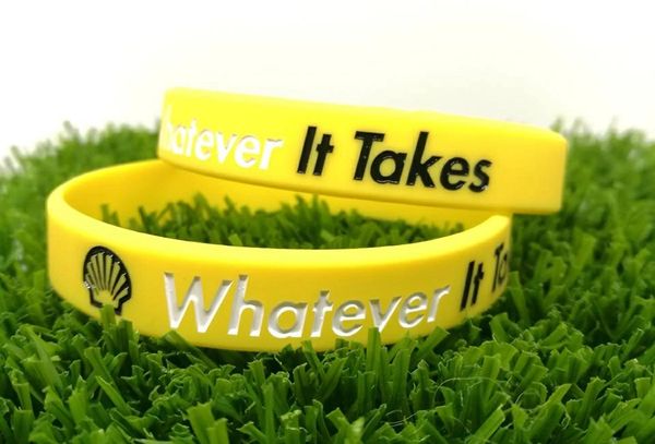 Debossed silicone wristband