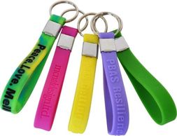 Silicone wristbands keychain
