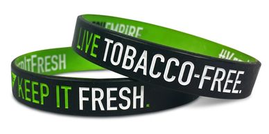 Color coated silicone wristbands