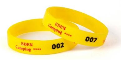 Running number silicone wristbands