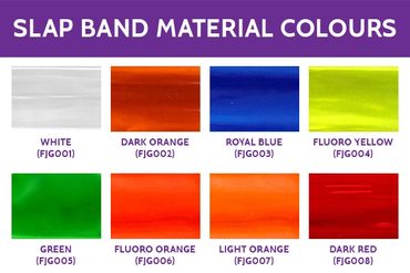 Reflective slap wristband colors