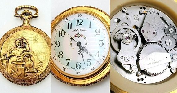 Several Seth Thomas reproduction watches