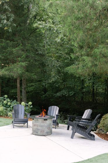 Get cozy around the fire with your wedding guests during your wedding reception at The Barn.