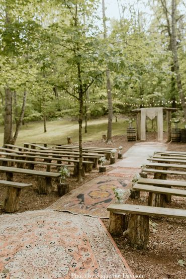 A stunning boho wedding theme in The Enchanted Forest at Firefly Lane wedding venue in Nashville, TN