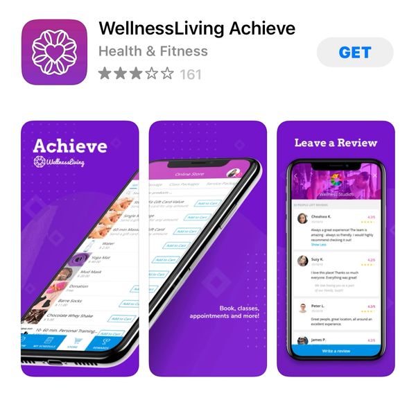 Download Our WellnessLiving Achieve Mobile App for Easy Registration, Sign-Ups, and Payment!