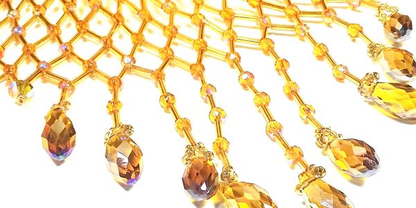 Honey Swarovski Crystal Collar Necklace